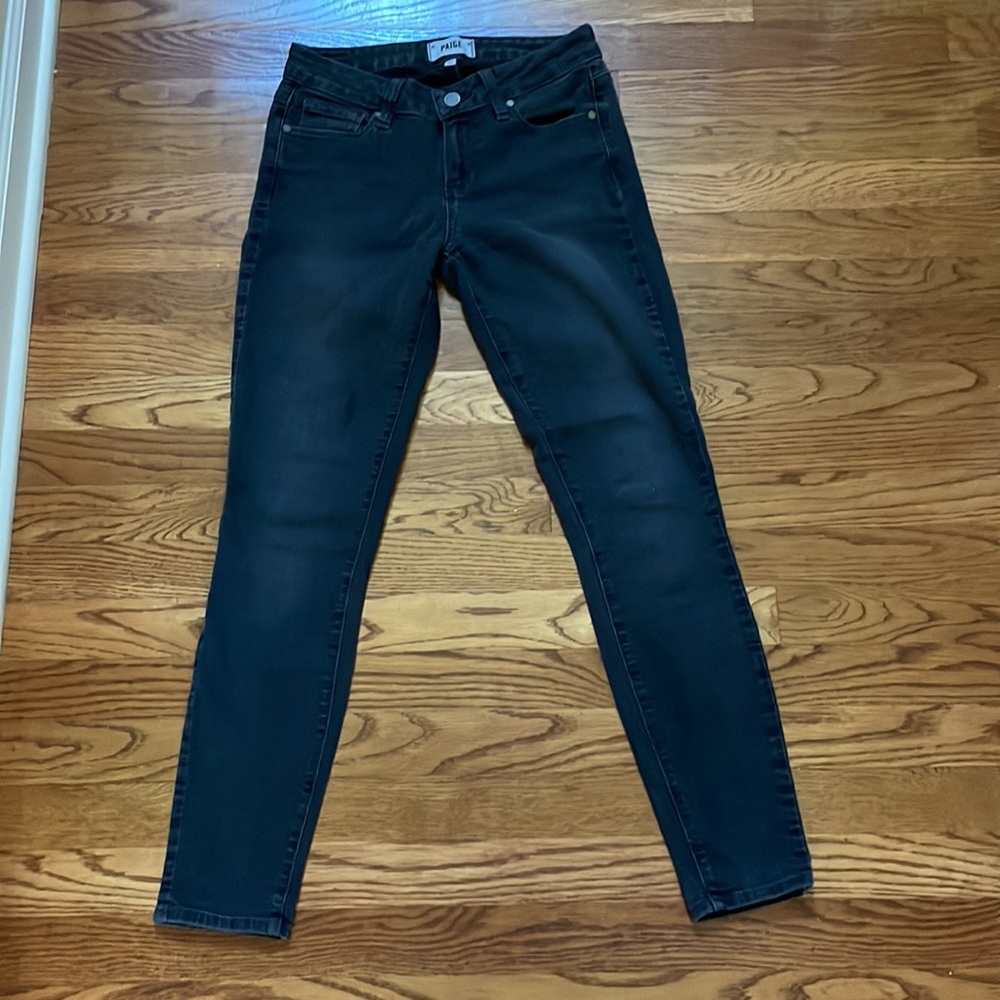 PAIGE Sz 26 Verdugo Ankle Jeans Roy Grey EUC